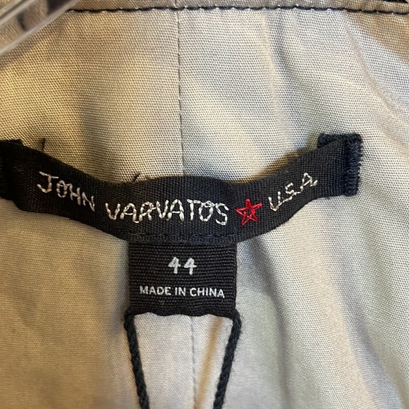 John Varvatos luxury cashmere wool suit VEST buttoned 3 zip pockets concrete 44R - Picture 2 of 14